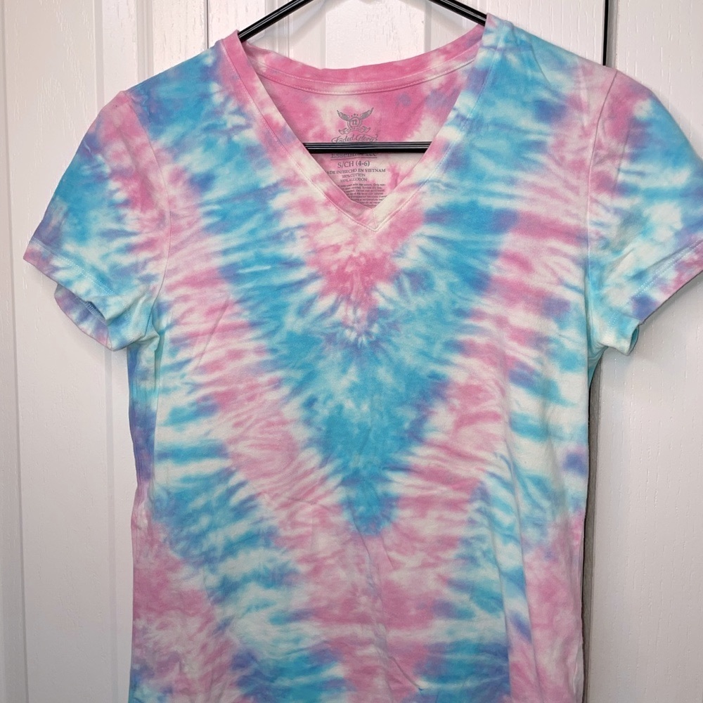 tie dye shirt, comes in handy for spirt week @ HS!